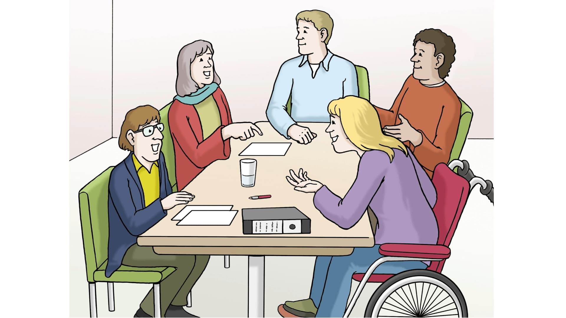 Menschen arbeiten in einem Projekt