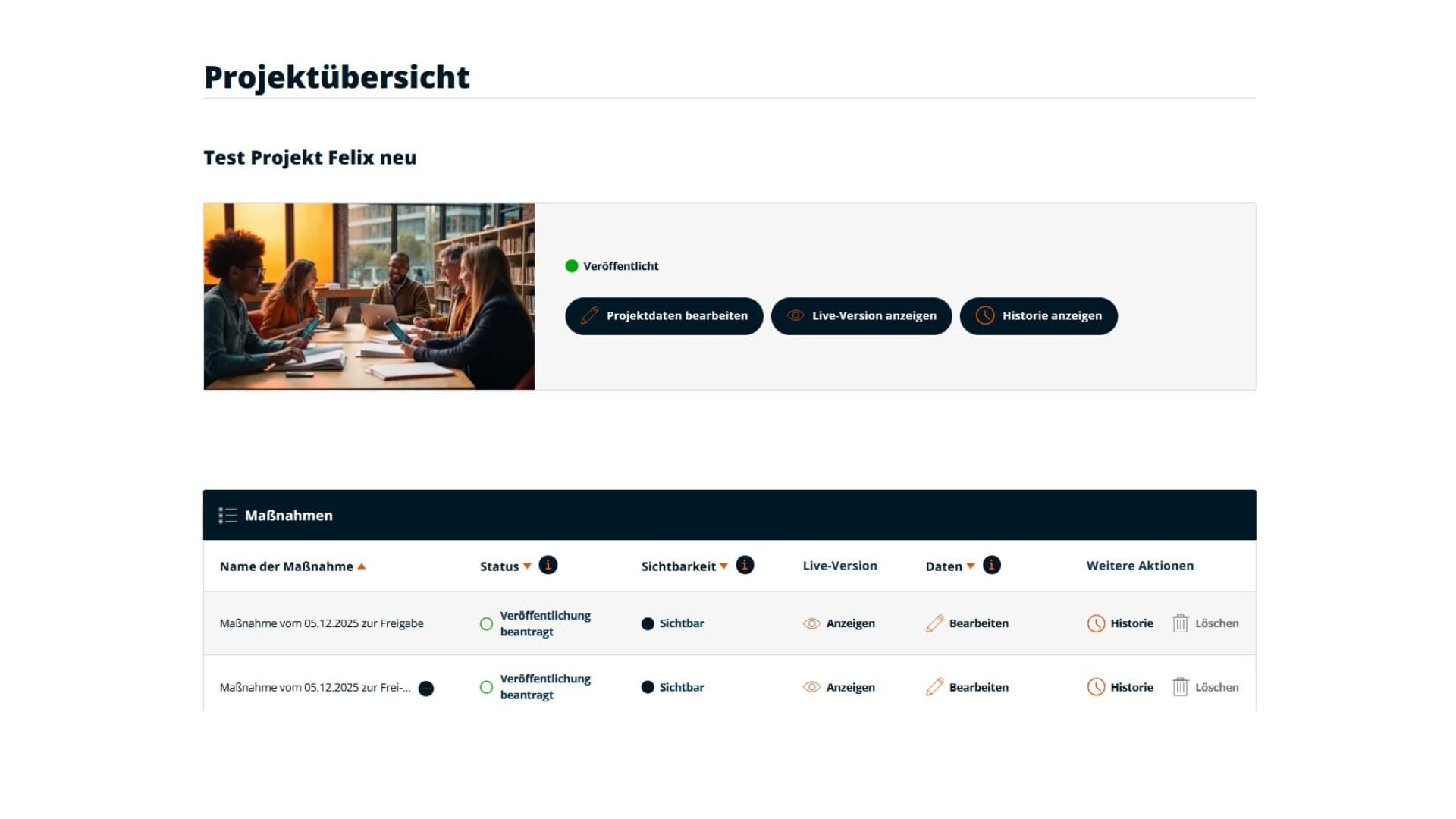 Projekt-Übersicht