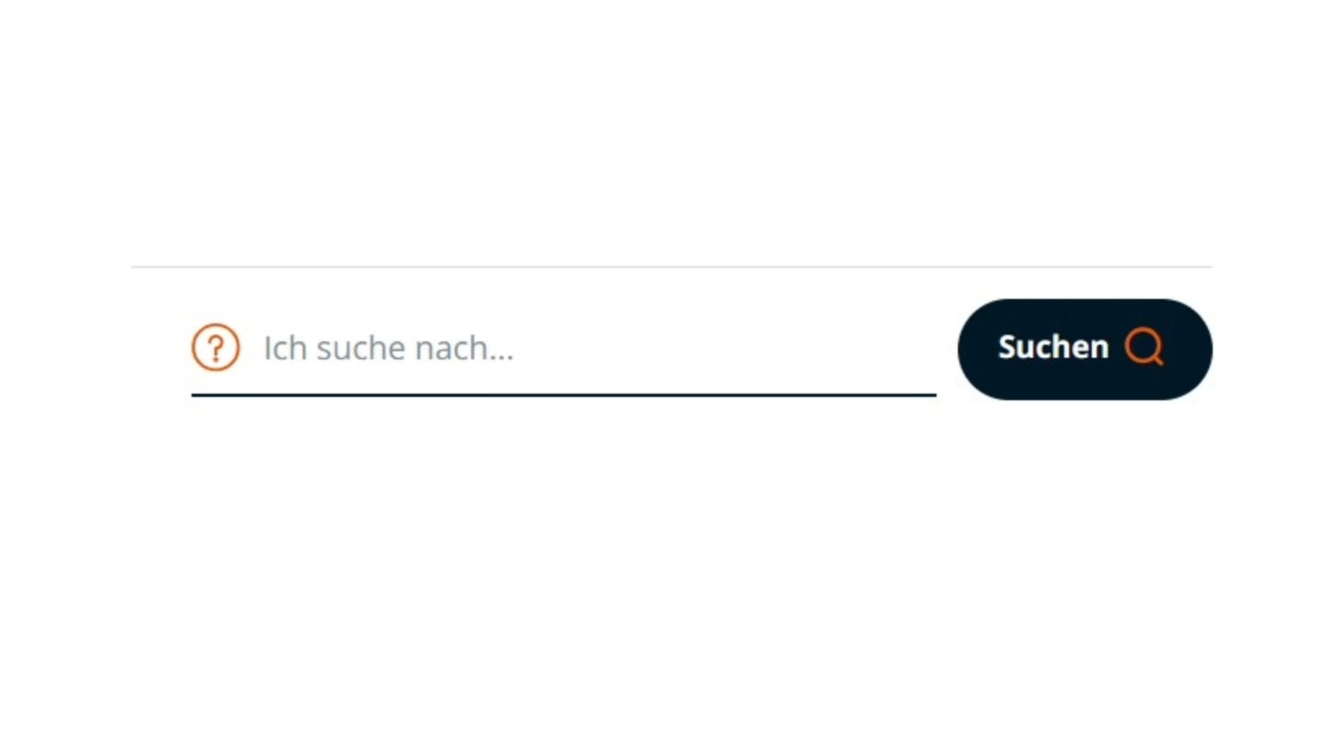 Suche neben dem Haupt-Menü