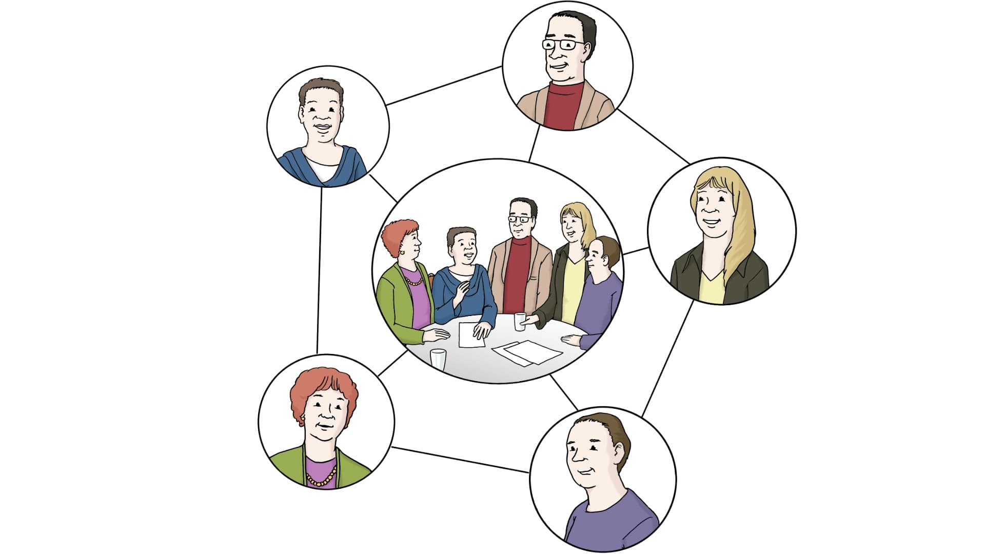Menschen sprechen miteinander